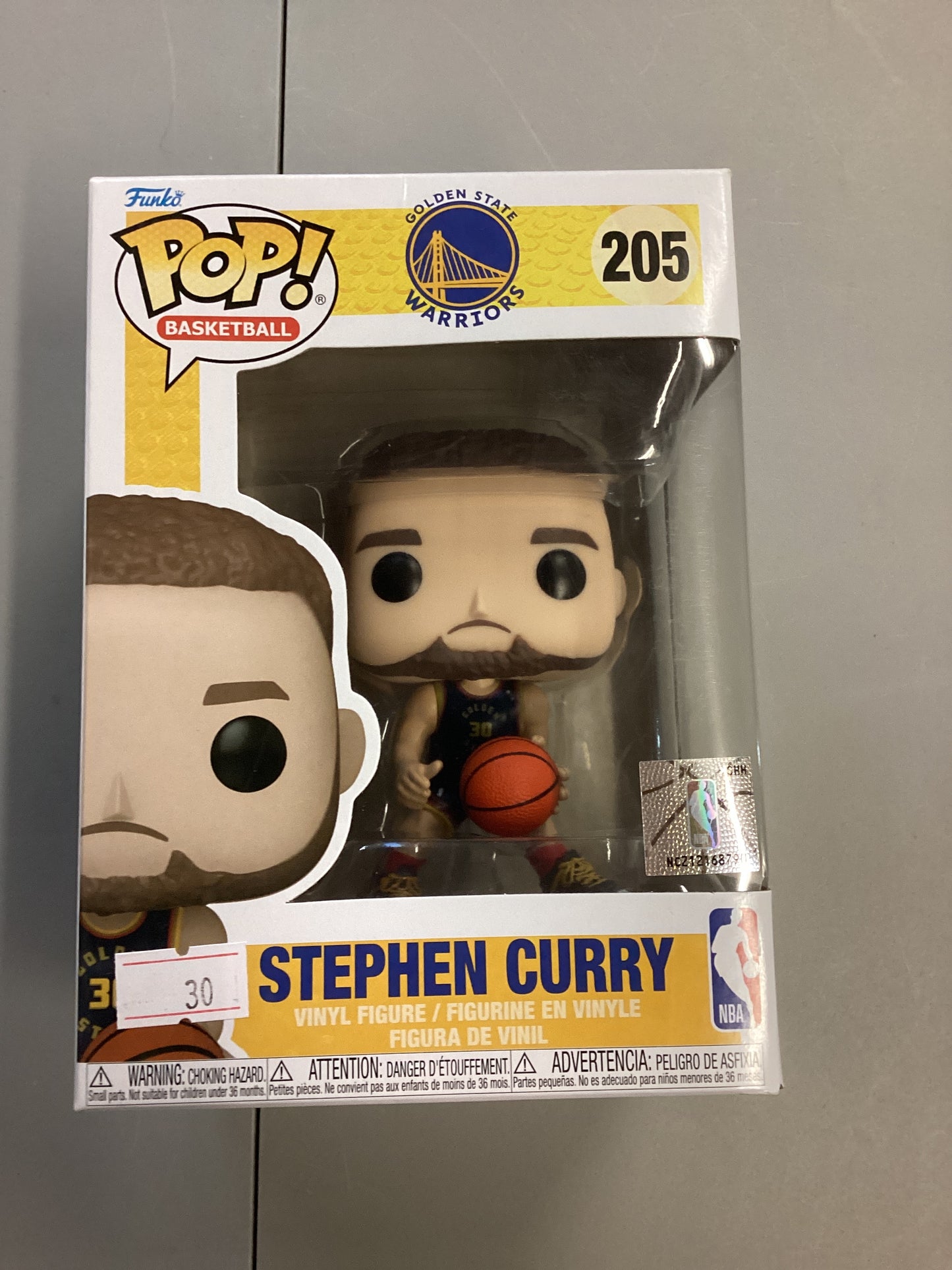 Funko Pop Golden State Warriors Stephen Curry 205