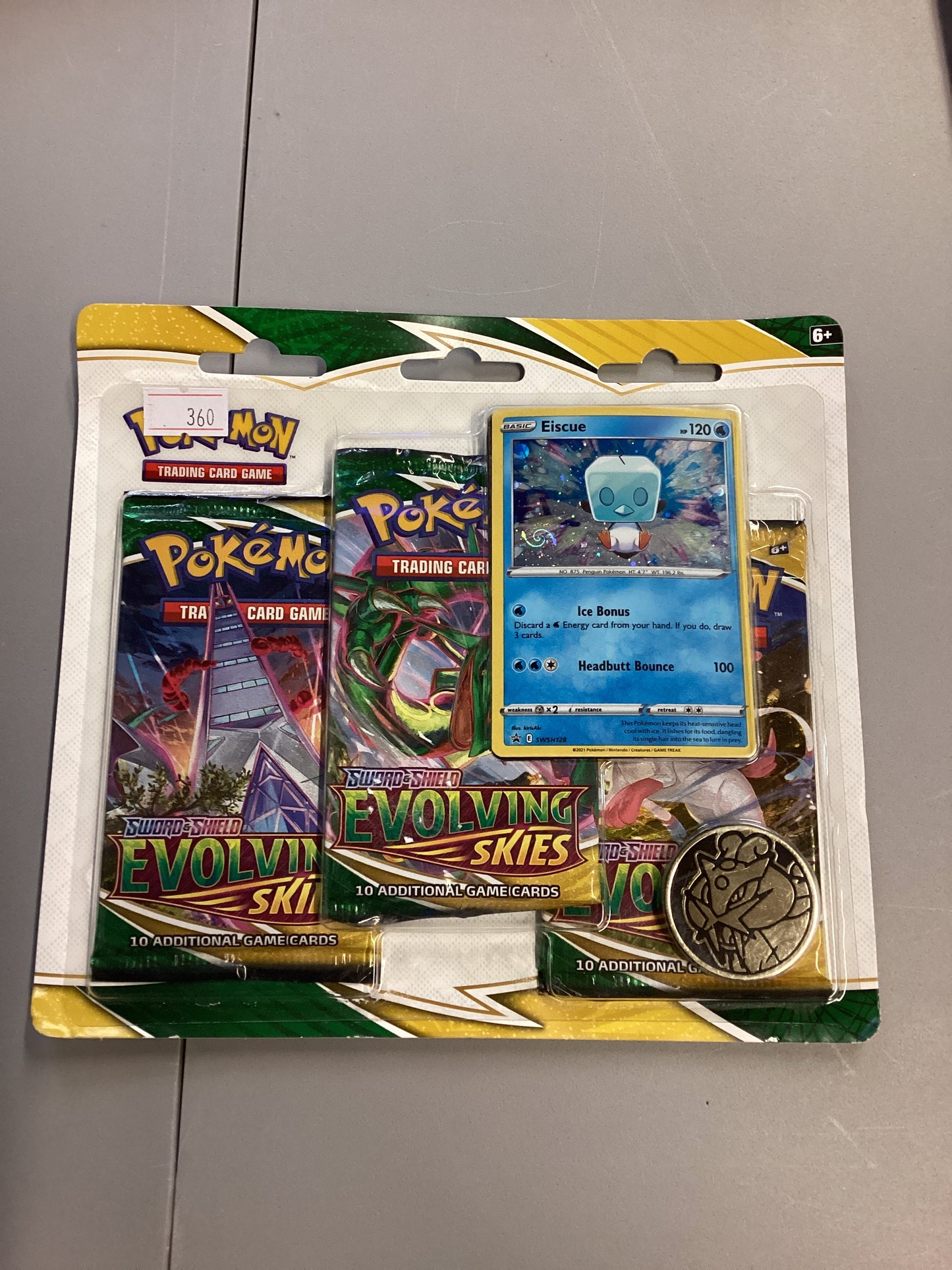 Pokemon TCG Evolving Skies 3 Pack Blister Eiscue