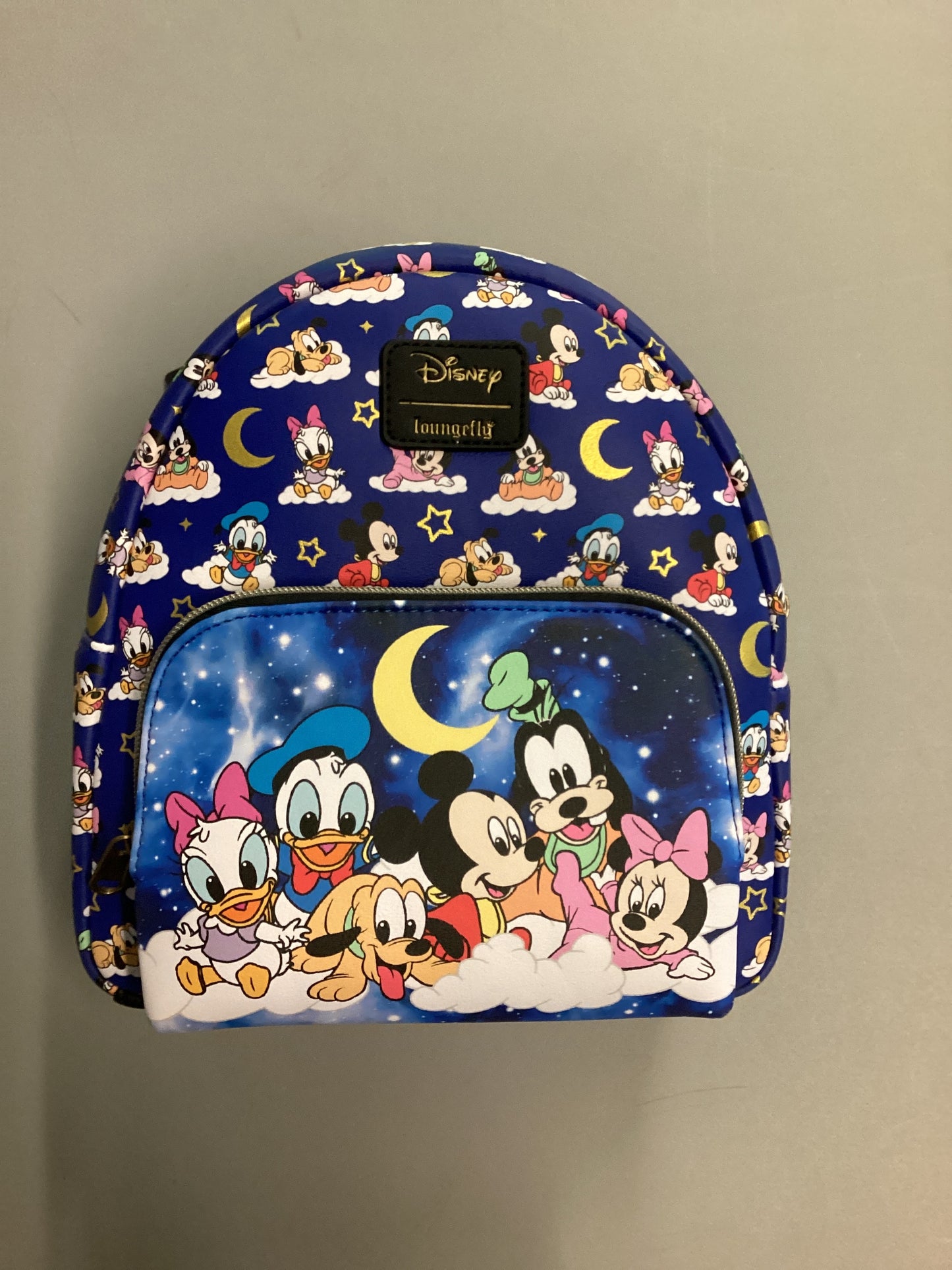 Baby Mickey Mouse And Friends Black Loungefly Mini Backpack