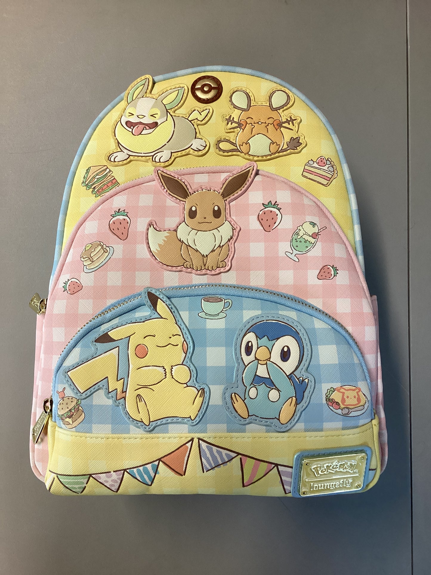 Pokemon Cafe Triple Pocket Loungefly Mini Backpack