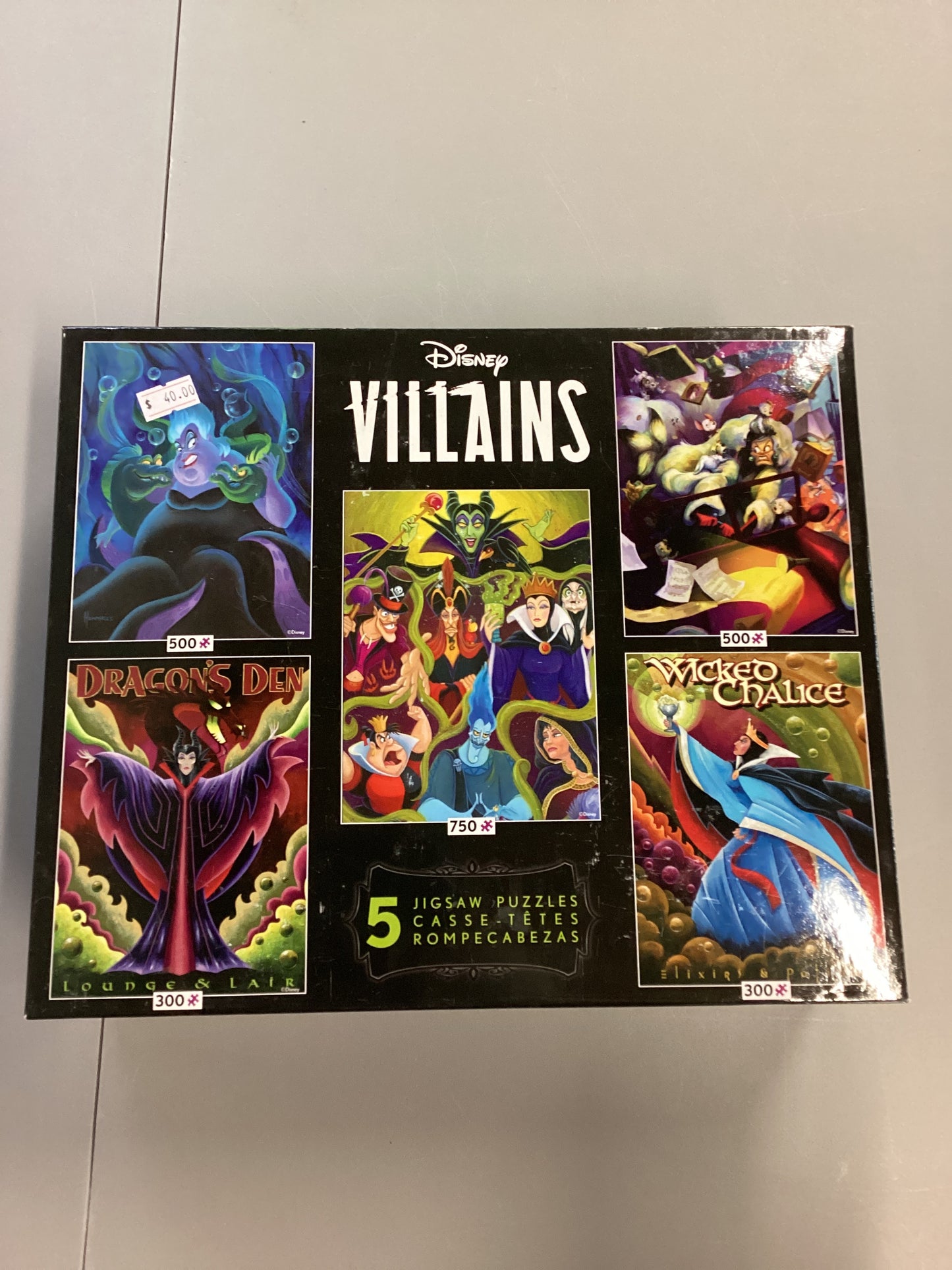 Disney Villains 5 Jigsaw Puzzles