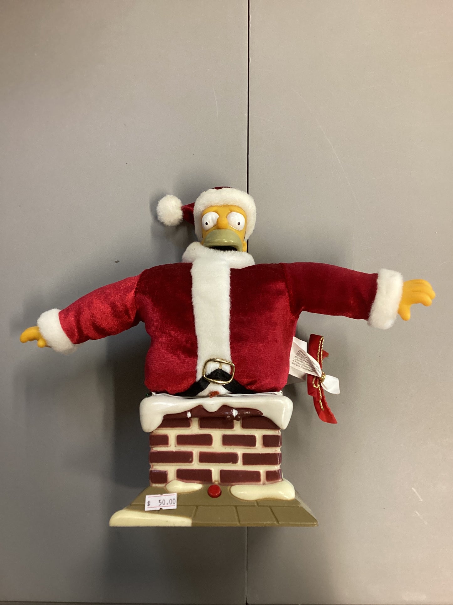 The Simpsons Santa Homer Stuck In Chimney Animated Figure