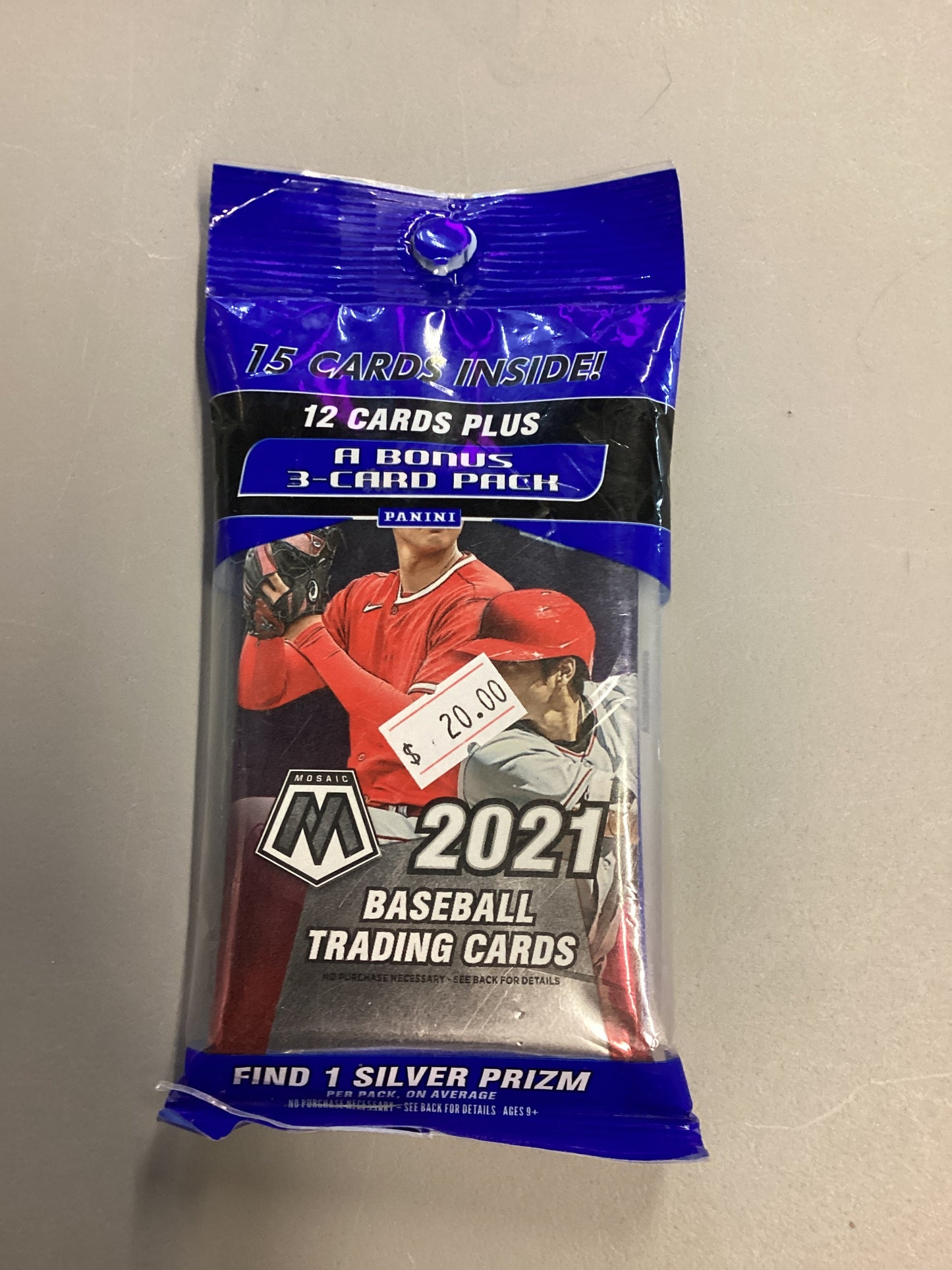 Panini 2021 Mosaic Baseball Cello Card Value Booster Pack