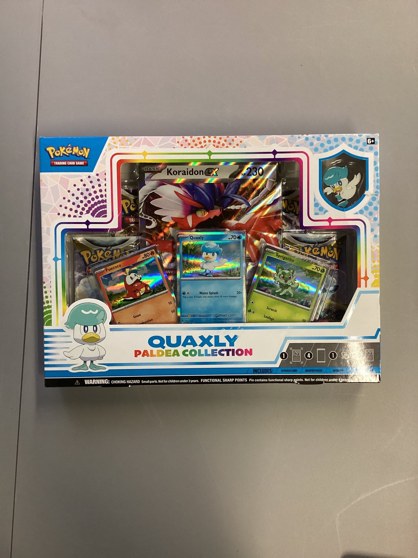 Pokemon TCG Quaxly Paldea Collection Box