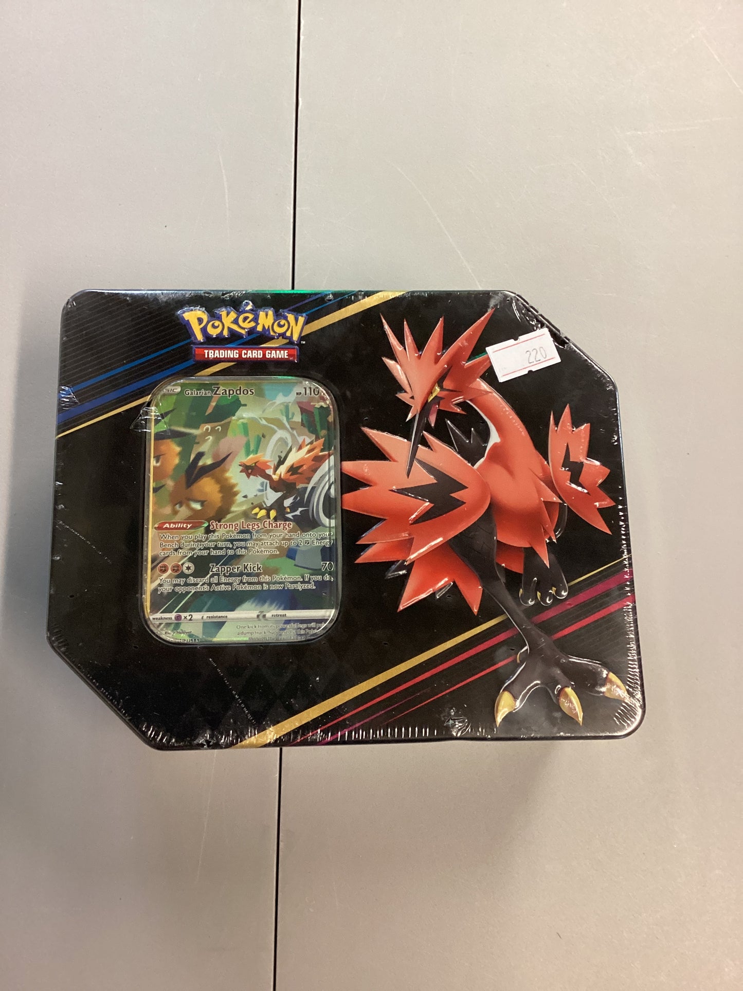 Pokemon Crown Zenith Galarian Zapdos Tin