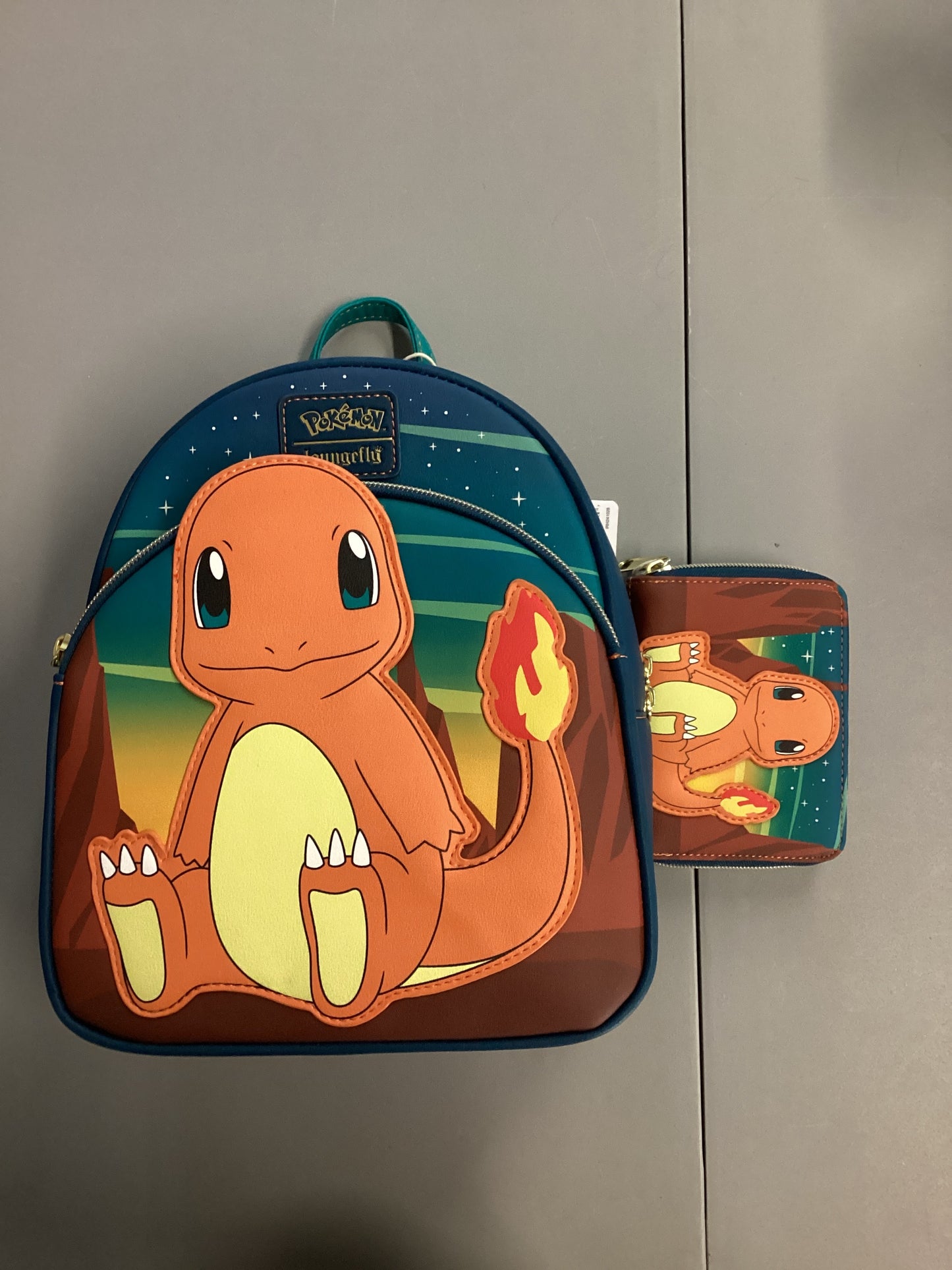 Pokemon Charmander Glow In The Dark Loungefly Mini Backpack And Wallet