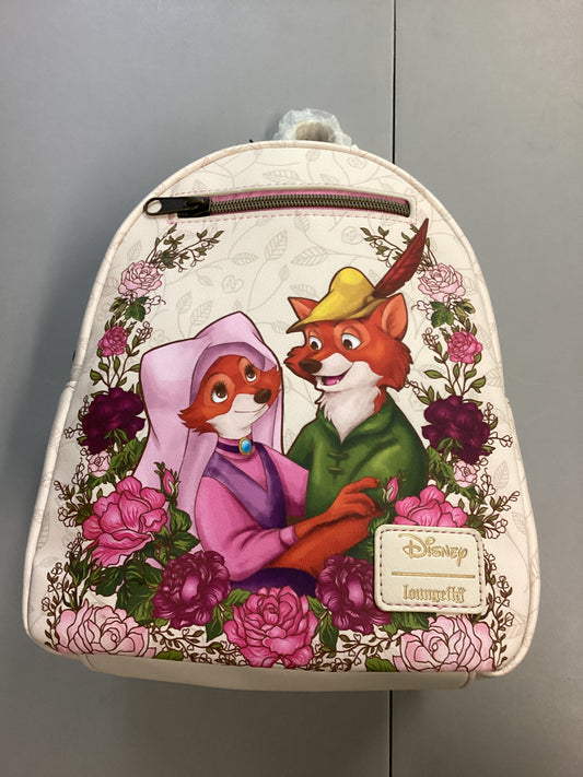 Disney Robin Hood And Maid Marian Floral Loungefly Mini Backpack