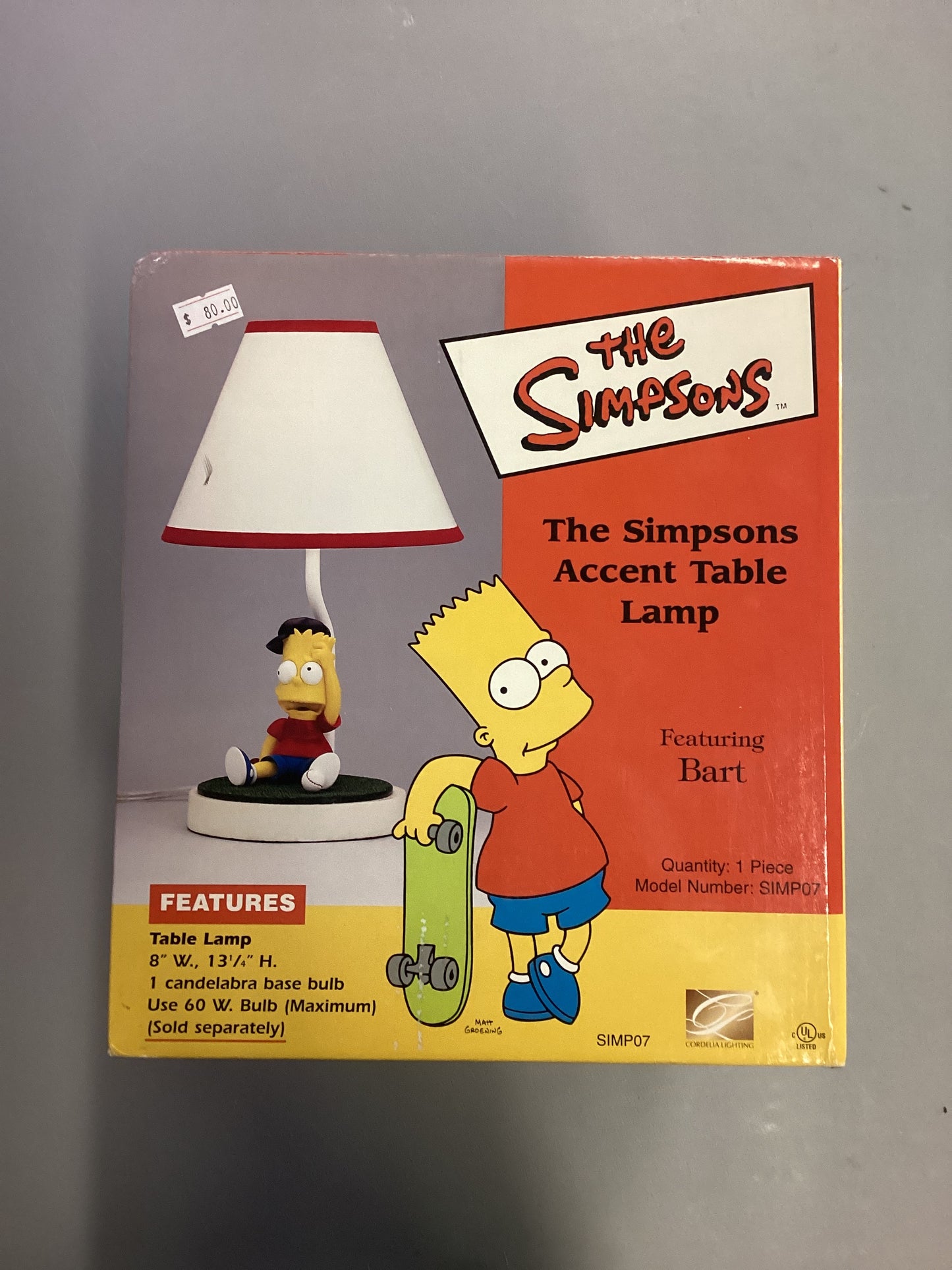 The Simpsons Accent Table Lamp Bart Simpson