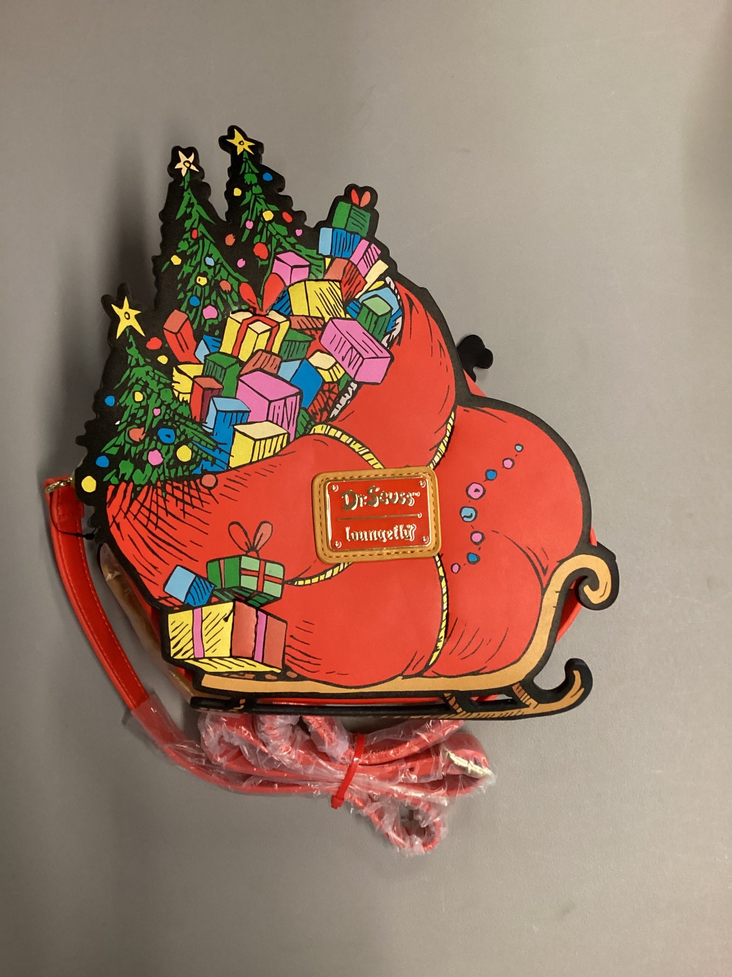Dr Seuss The Grinch Sleigh Loungefly Crossbody Bag