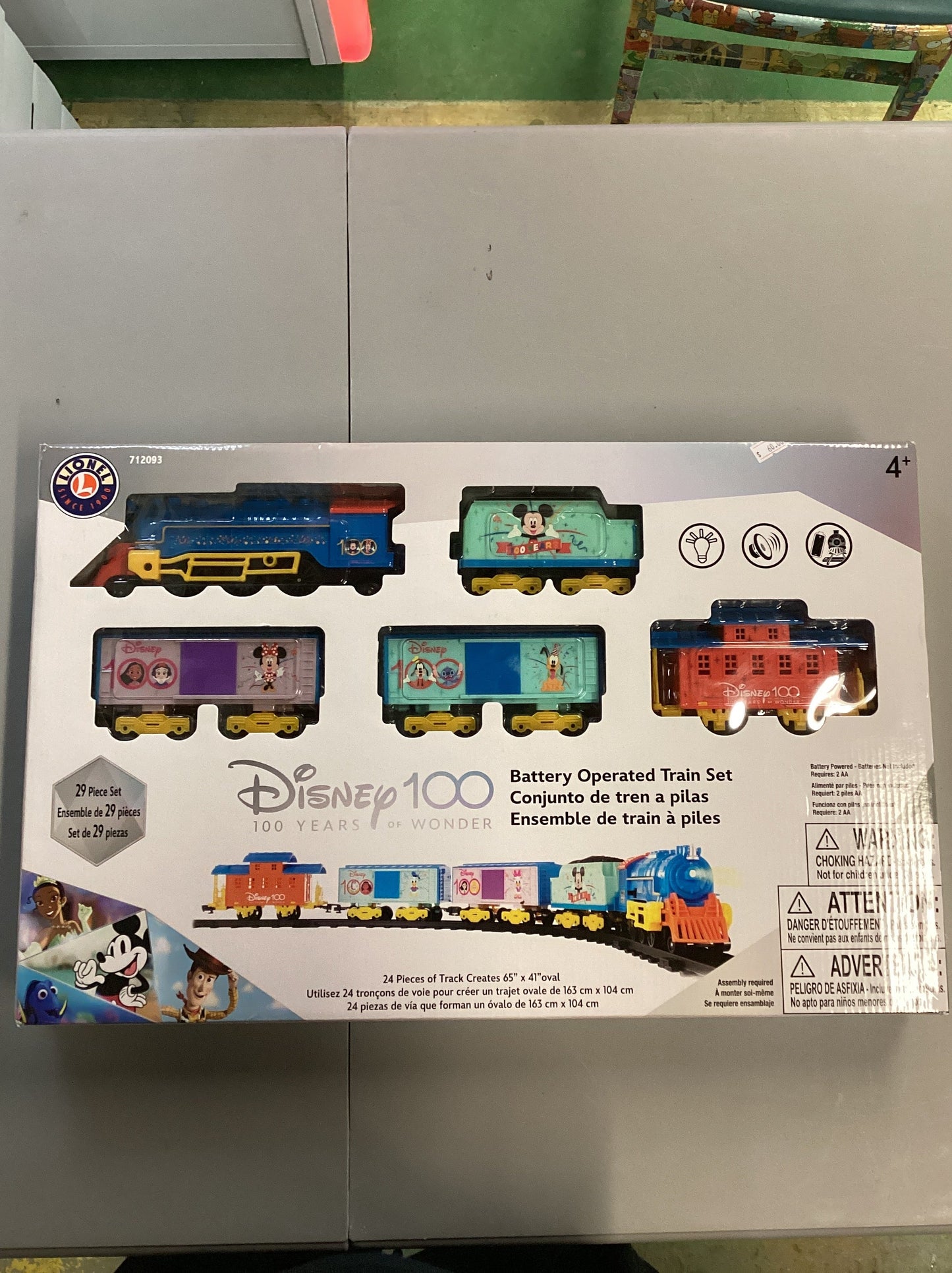 Lionel Disney 100 Years Of Wonder Battery Operated Train Set