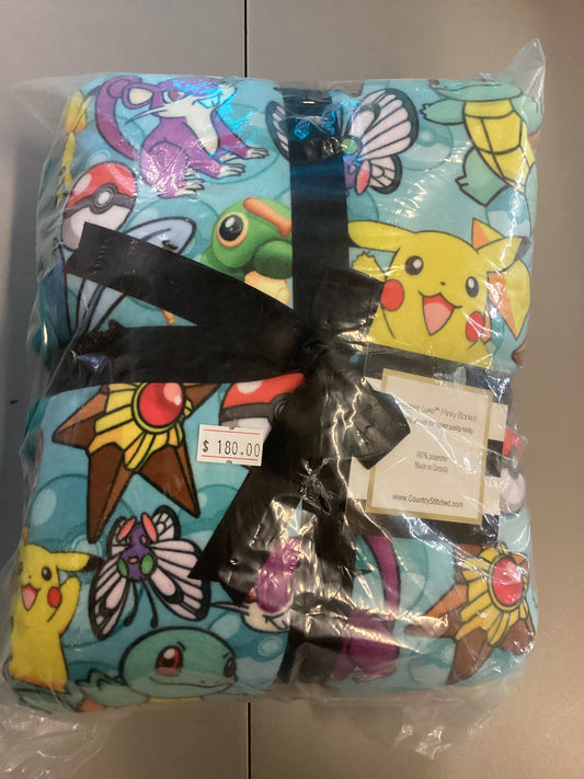 Pokemon Designer Luxe Minky Blanket Small Blue