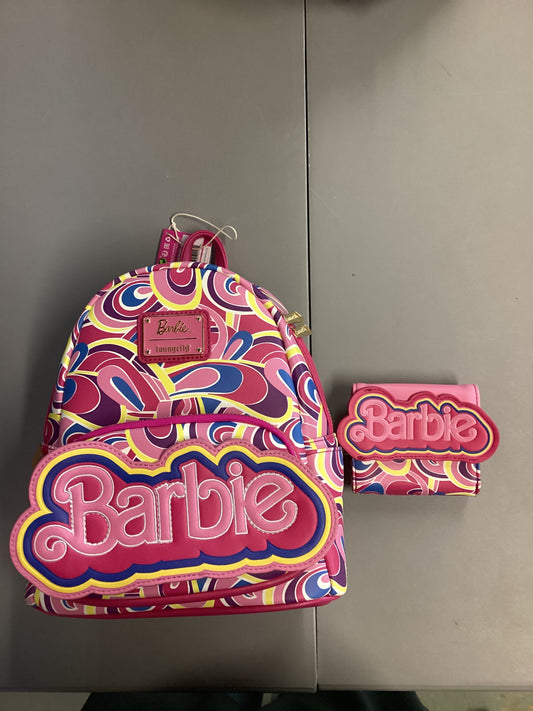 Barbie Totally Hair Loungefly Mini Backpack And Wallet
