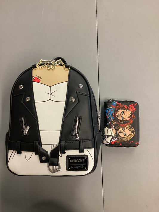 Bride of Chucky Tiffany Loungefly Mini Backpack And Wallet