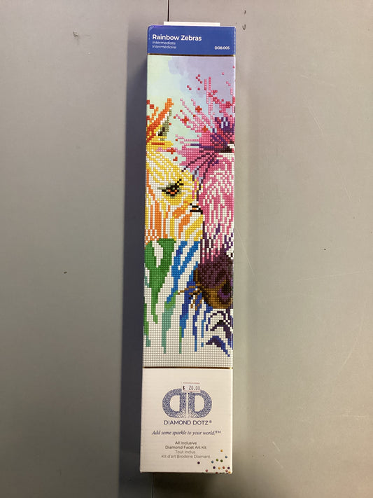 Diamond Dotz Rainbow Zebras Diamond Painting Kit