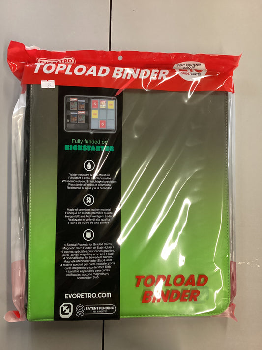 EvoRetro 9 Pocket Toploader Binder Neon Green
