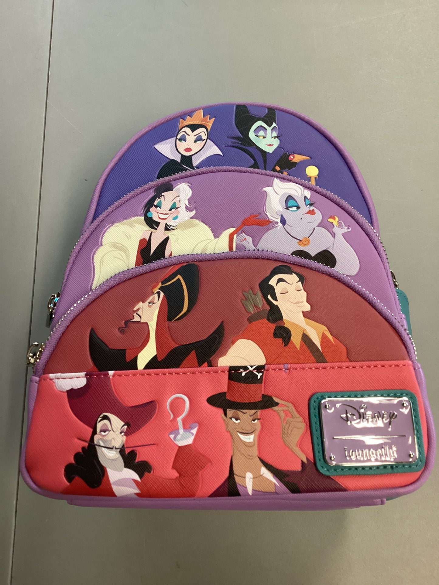 Disney Villains Color Block Loungefly Mini Backpack