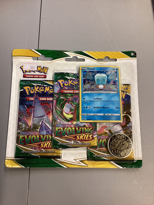 Pokemon TCG Evolving Skies 3 Pack Blister Eiscue