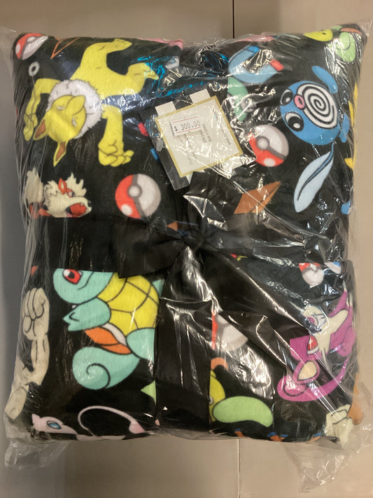 Pokemon Double Sided Minky Blanket Large Black