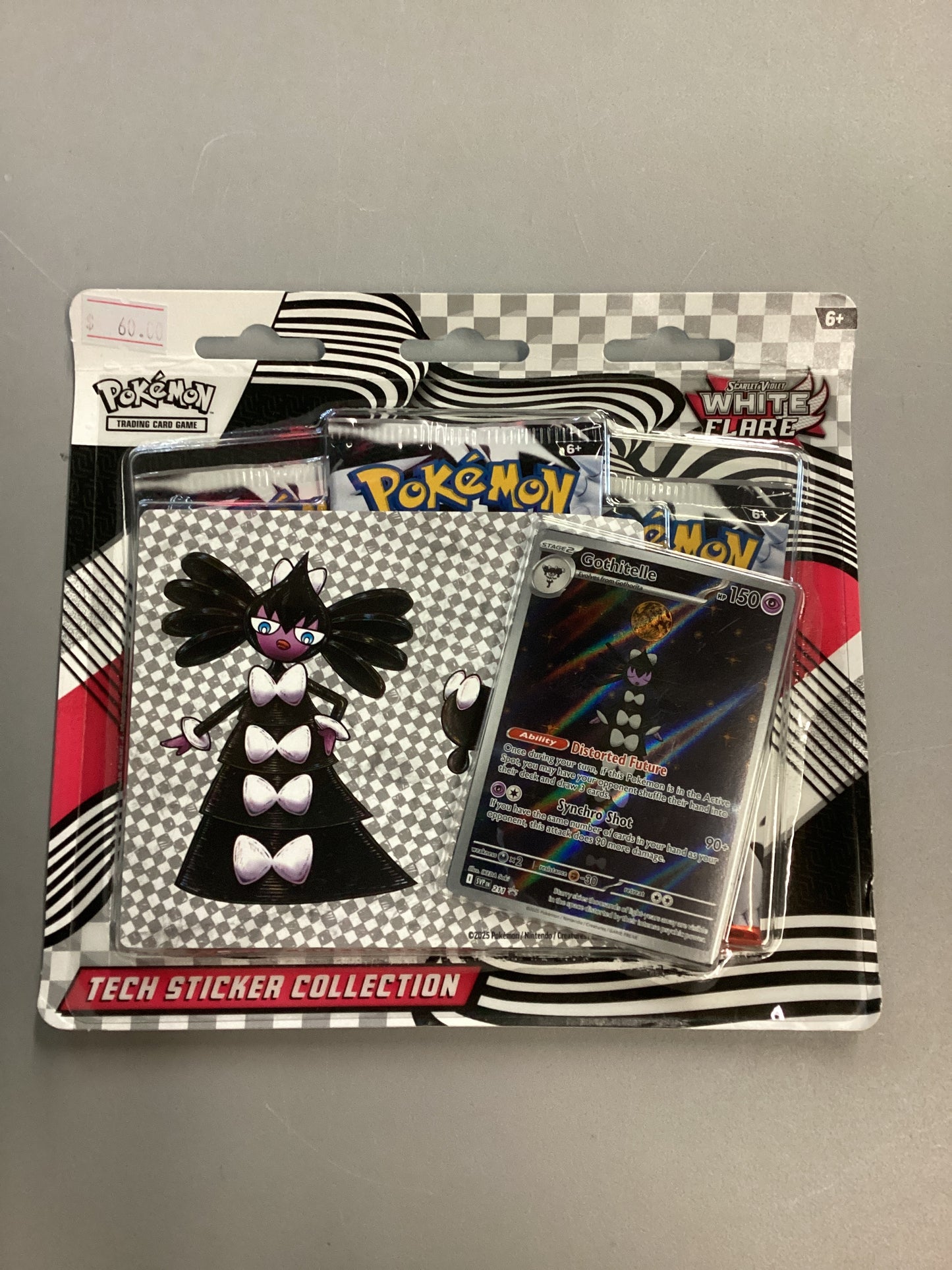 Pokemon TCG White Flare 3 Pack Tech Sticker Collection