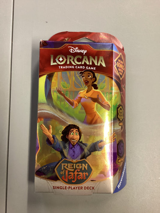 Disney Lorcana Trading Card Game Reign Of Jafar Starter Deck Amber/Amethyst