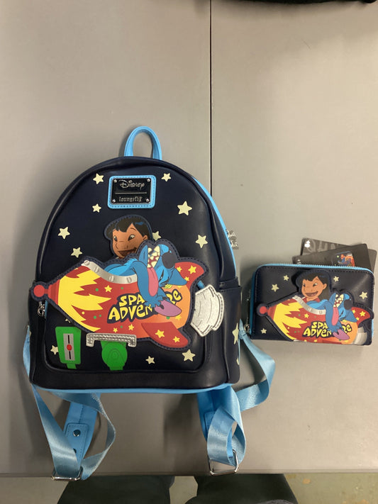 Lilo And Stitch Space Adventure Loungefly Mini Backpack And Wallet