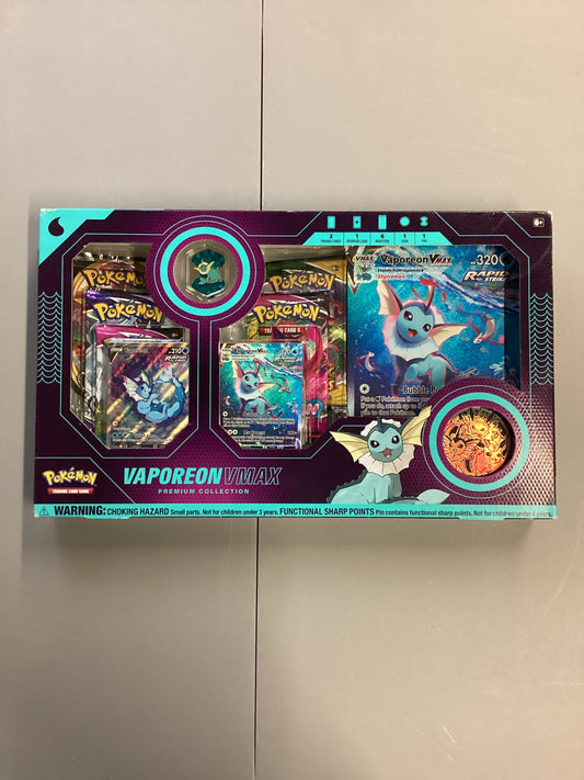 Pokemon TCG Vaporeon Vmax Premium Collection Box