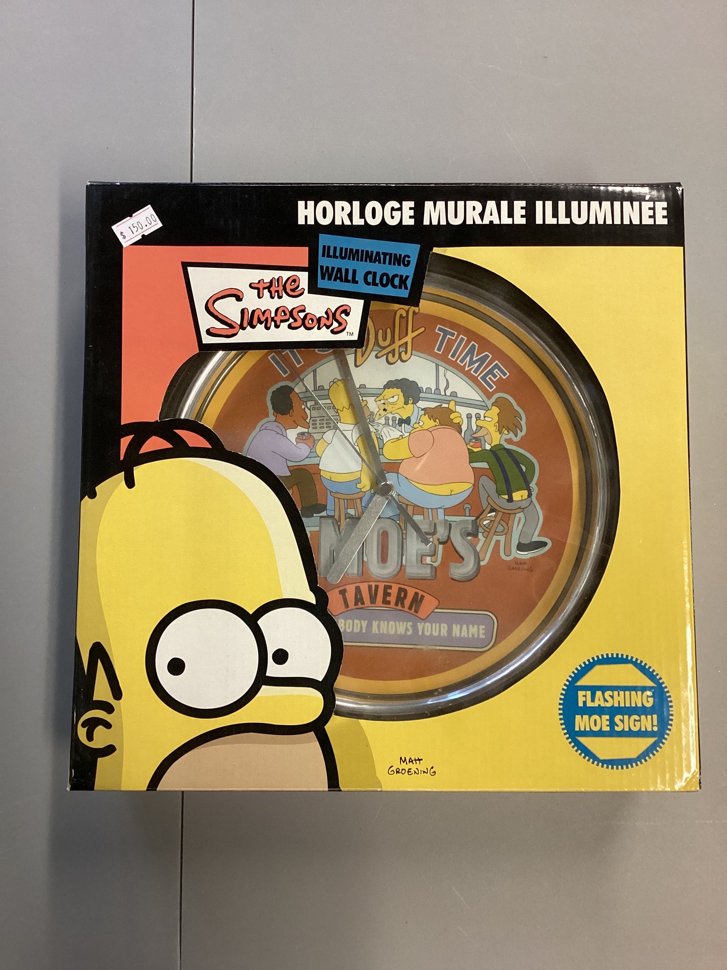 The Simpsons Illuminating Wall Clock It’s Duff Time