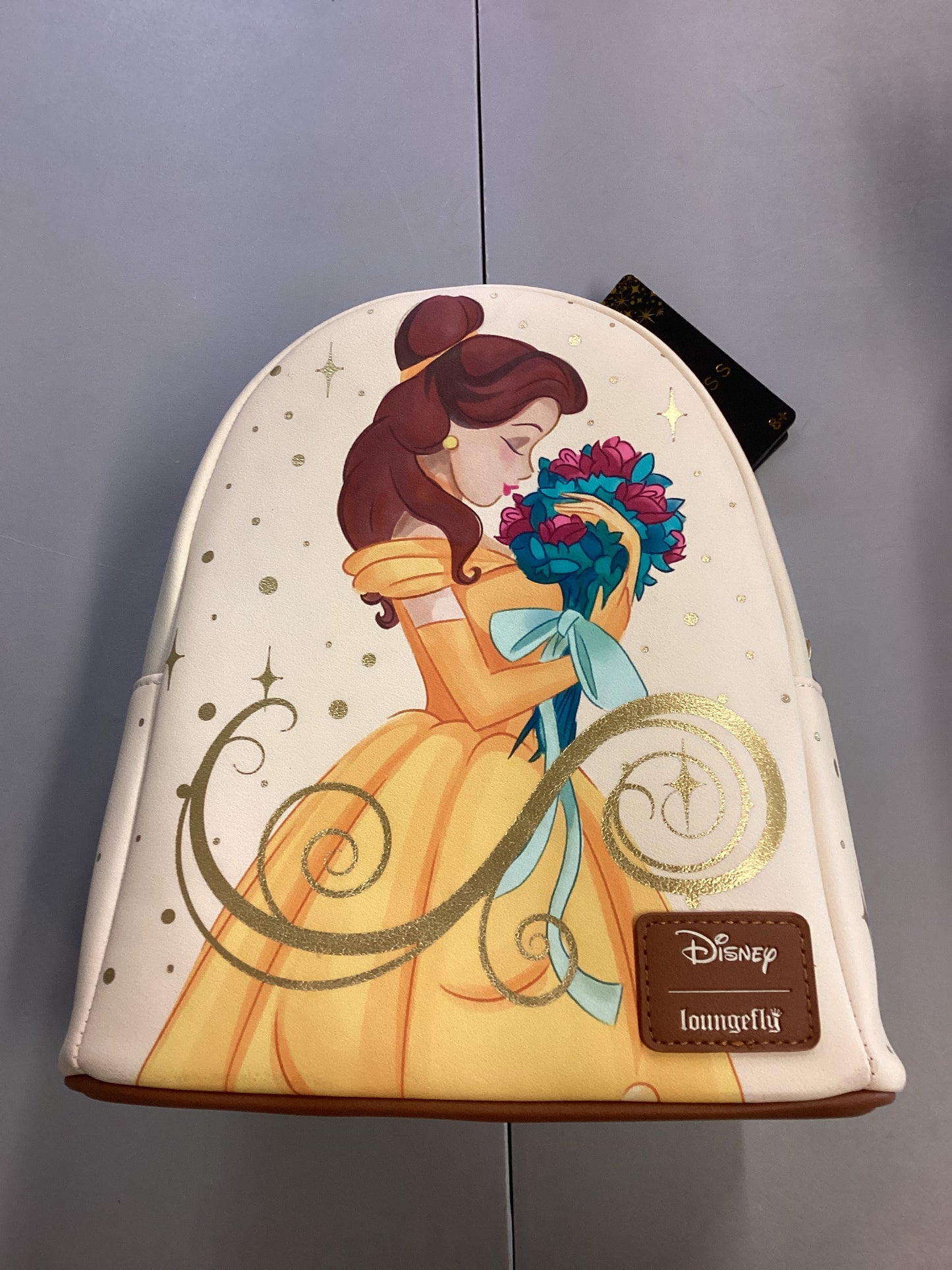 Disney Beauty And The Beast Belle Bouquet Loungefly Mini Backpack