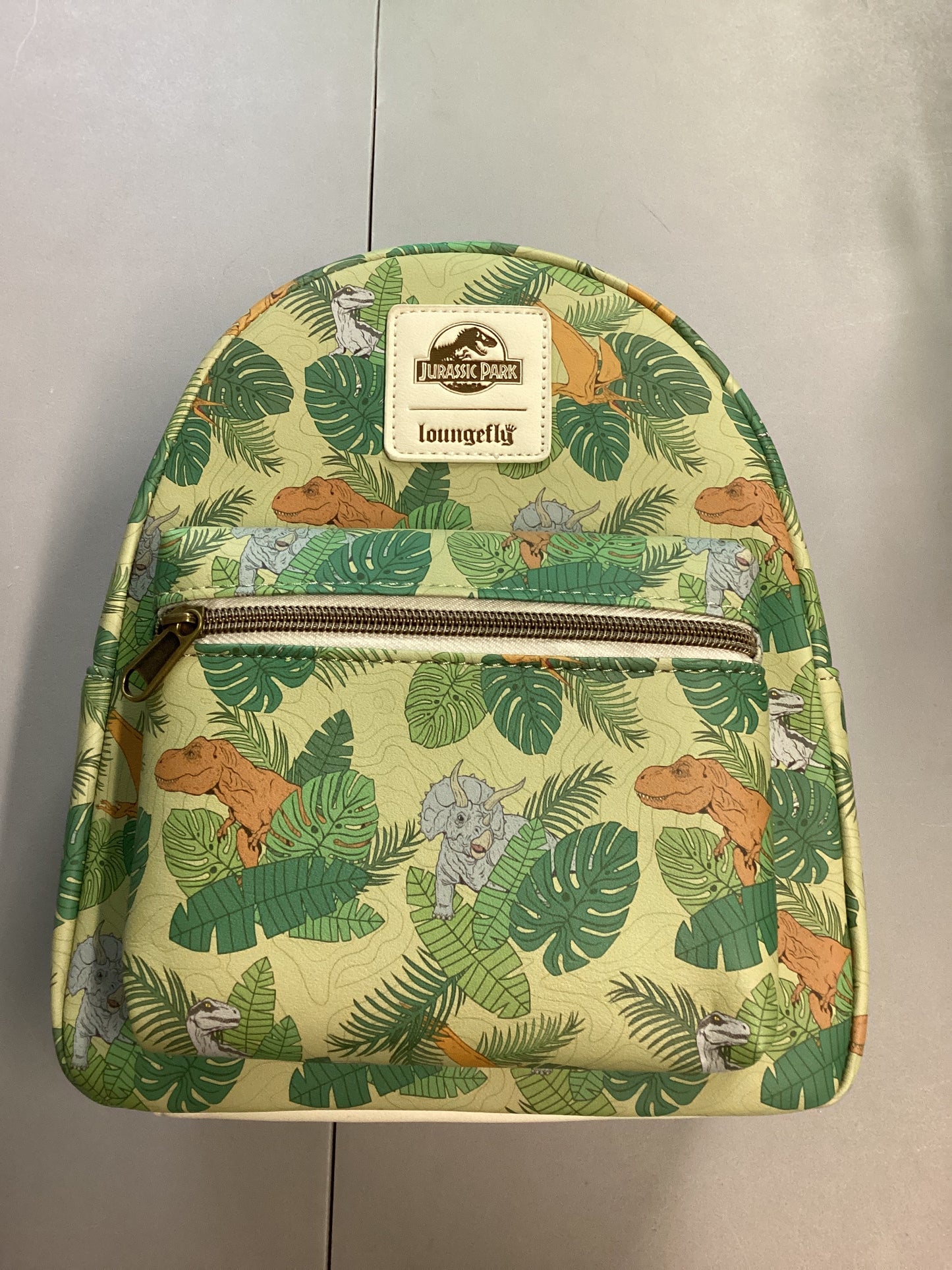 Jurassic Park Dinosaur Foliage Loungefly Mini Backpack