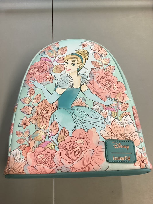 Disney Cinderella Pink Flowers Loungefly Mini Backpack