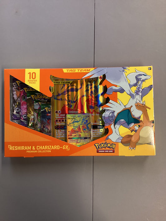 Pokemon TCG Reshiram And Charizard GX Premium Collection Box