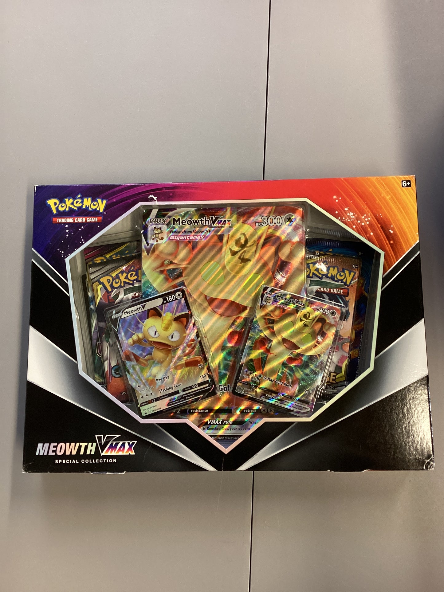 Pokemon TCG Meowth VMAX Special Collection Box