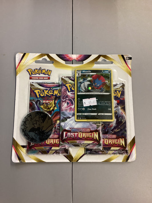 Pokemon TCG Lost Origin 3 Pack Blister Weavile