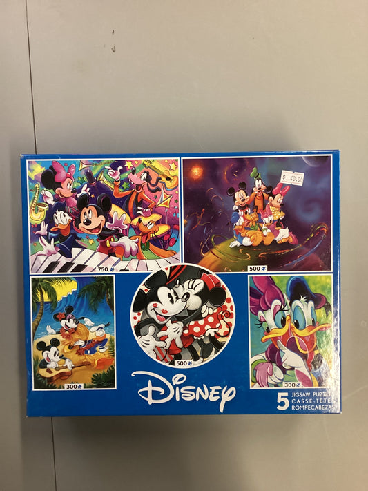 Disney Mickey Mouse And Friends 5 Jigsaw Puzzles