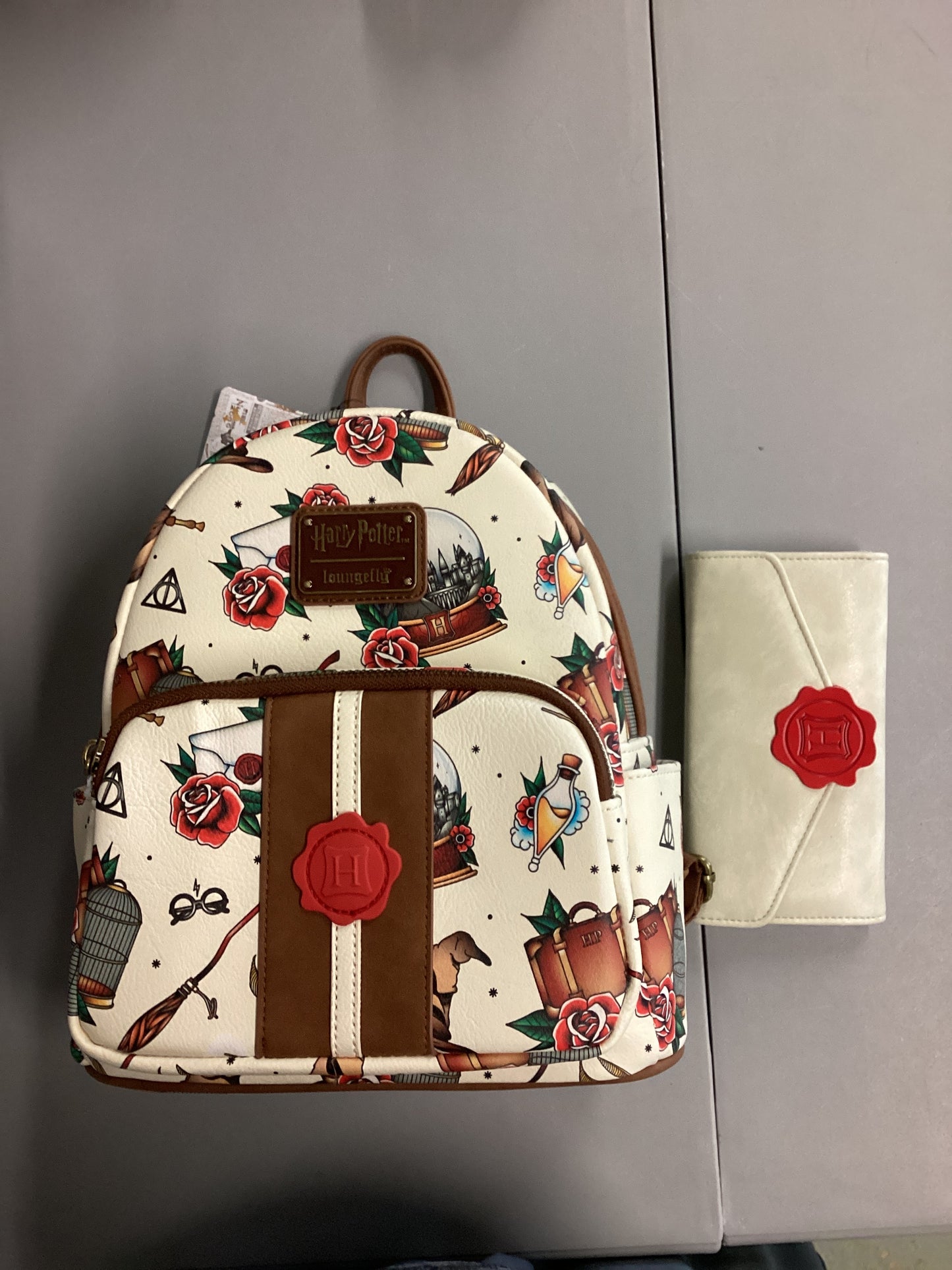 Harry Potter Tattoo Loungefly Mini Backpack And Wallet