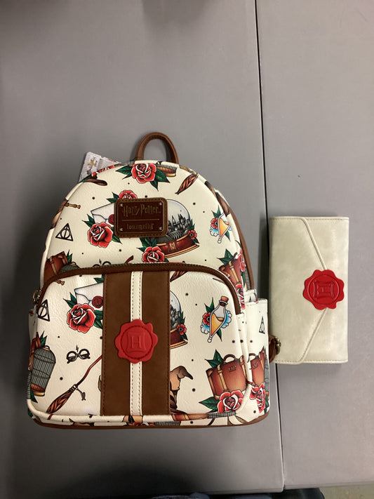 Harry Potter Tattoo Loungefly Mini Backpack And Wallet