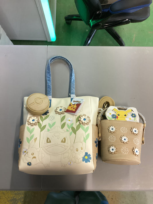 Pokemon Floral Loungefly Tote Bag And cross Body Bag Set