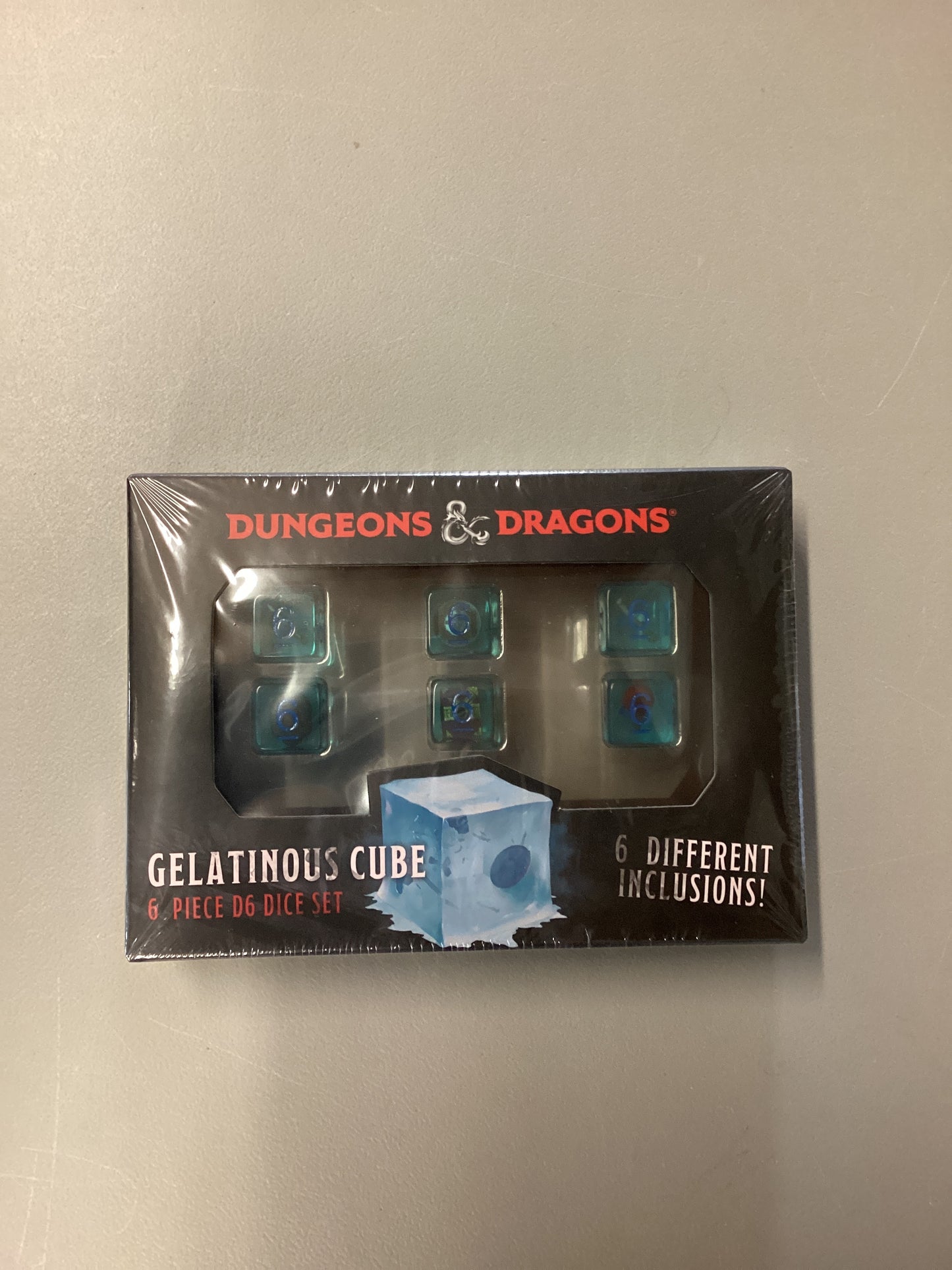 Dungeons And Dragons Gelatinous Cube 6 Piece D6 Dice Set
