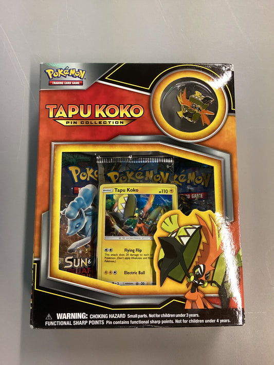 Pokemon TCG Tapu Koko Pin Collection Box
