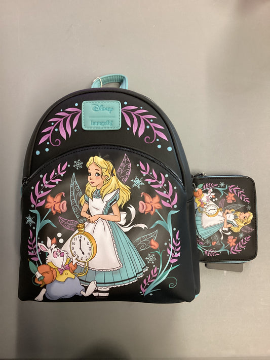 Alice In Wonderland And White Rabbit Loungefly Mini Backpack