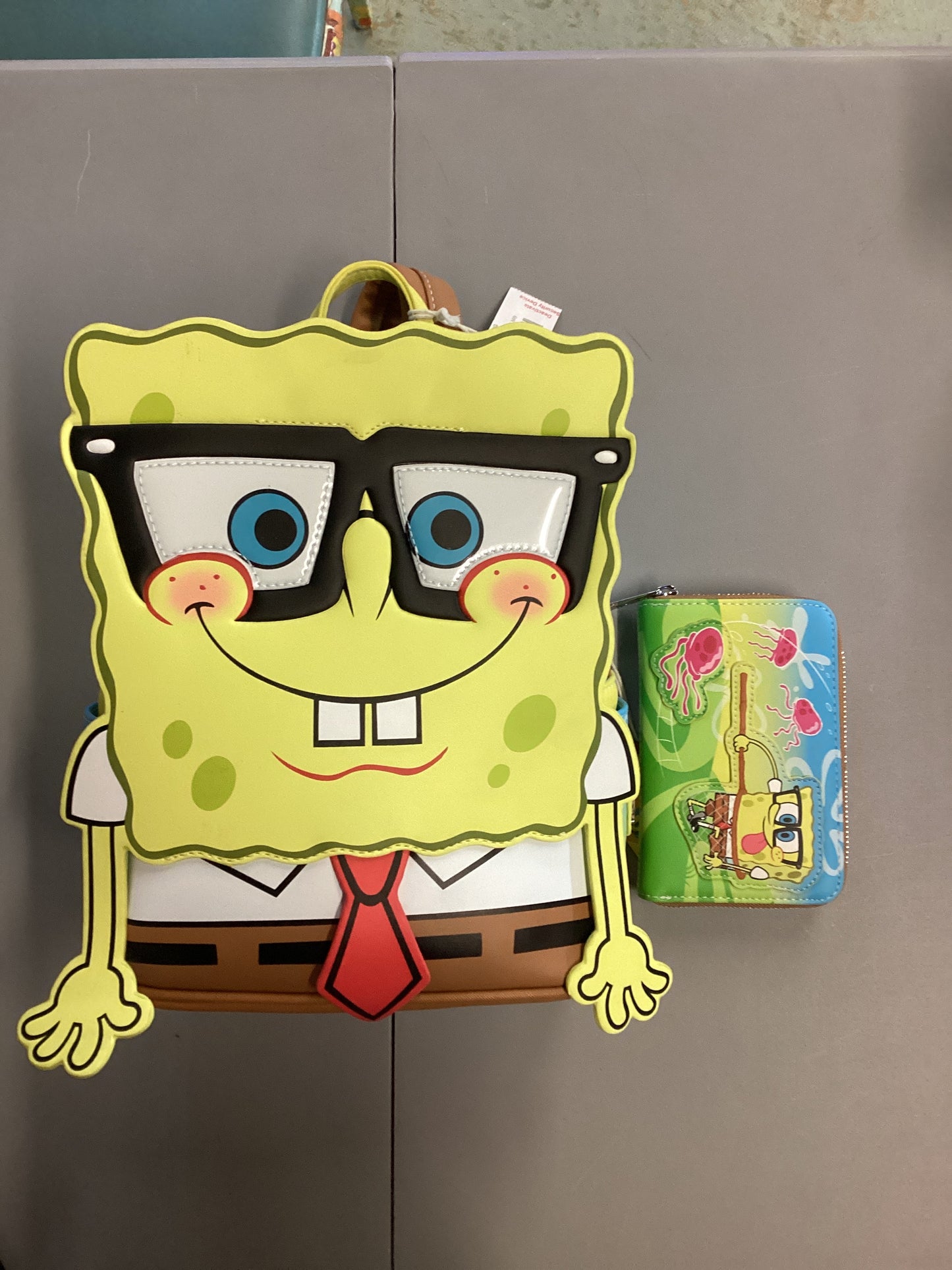 SpongeBob Nerdy Loungefly Mini Backpack And Wallet