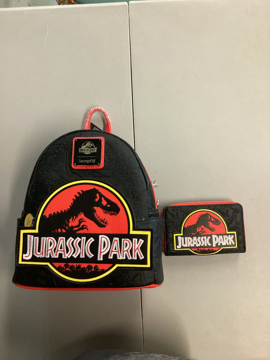 Jurassic Park Loungefly Mini Backpack And Wallet