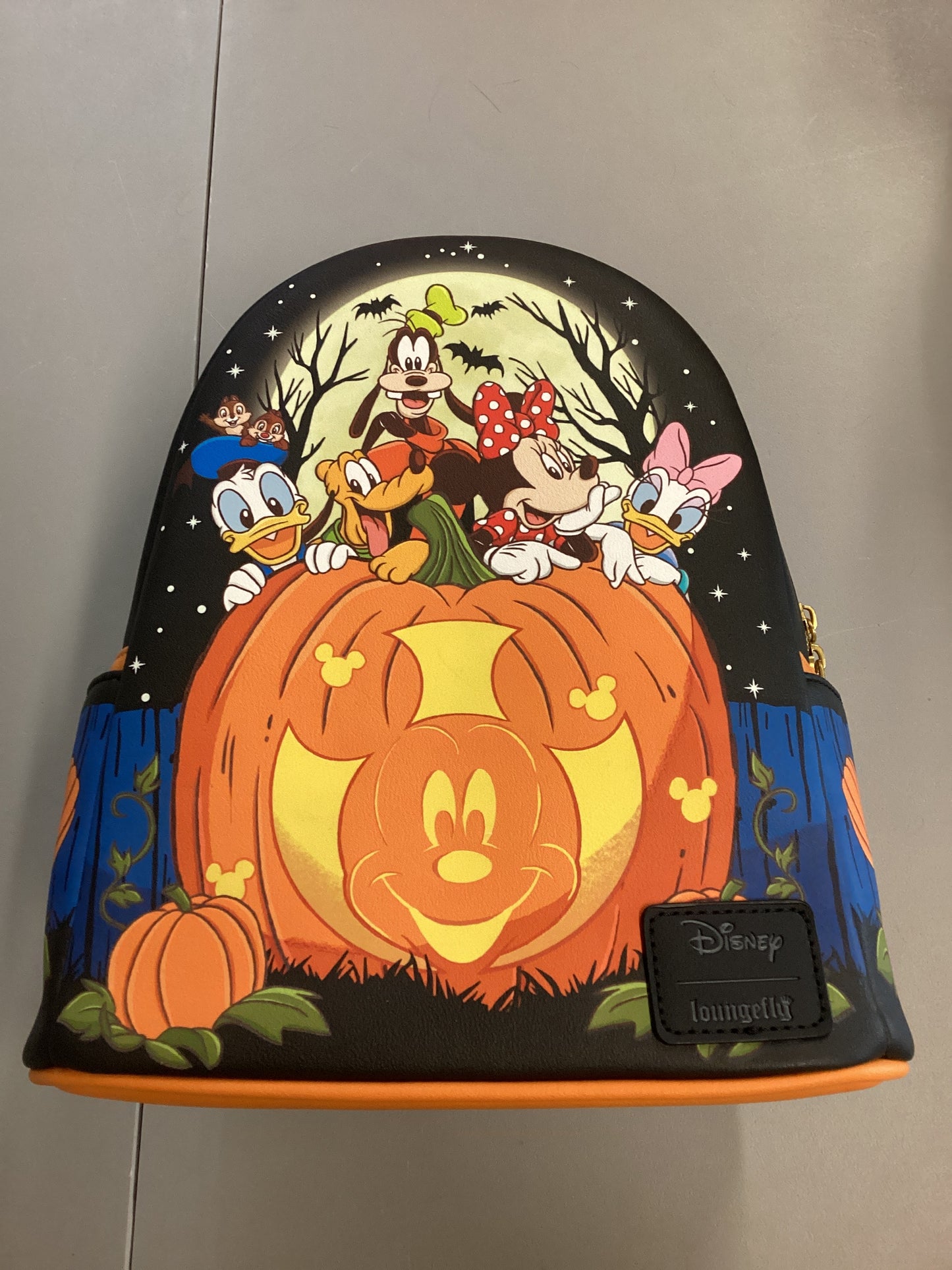 Mickey Mouse And Friends Halloween Pumpkin Loungefly Mini Backpack