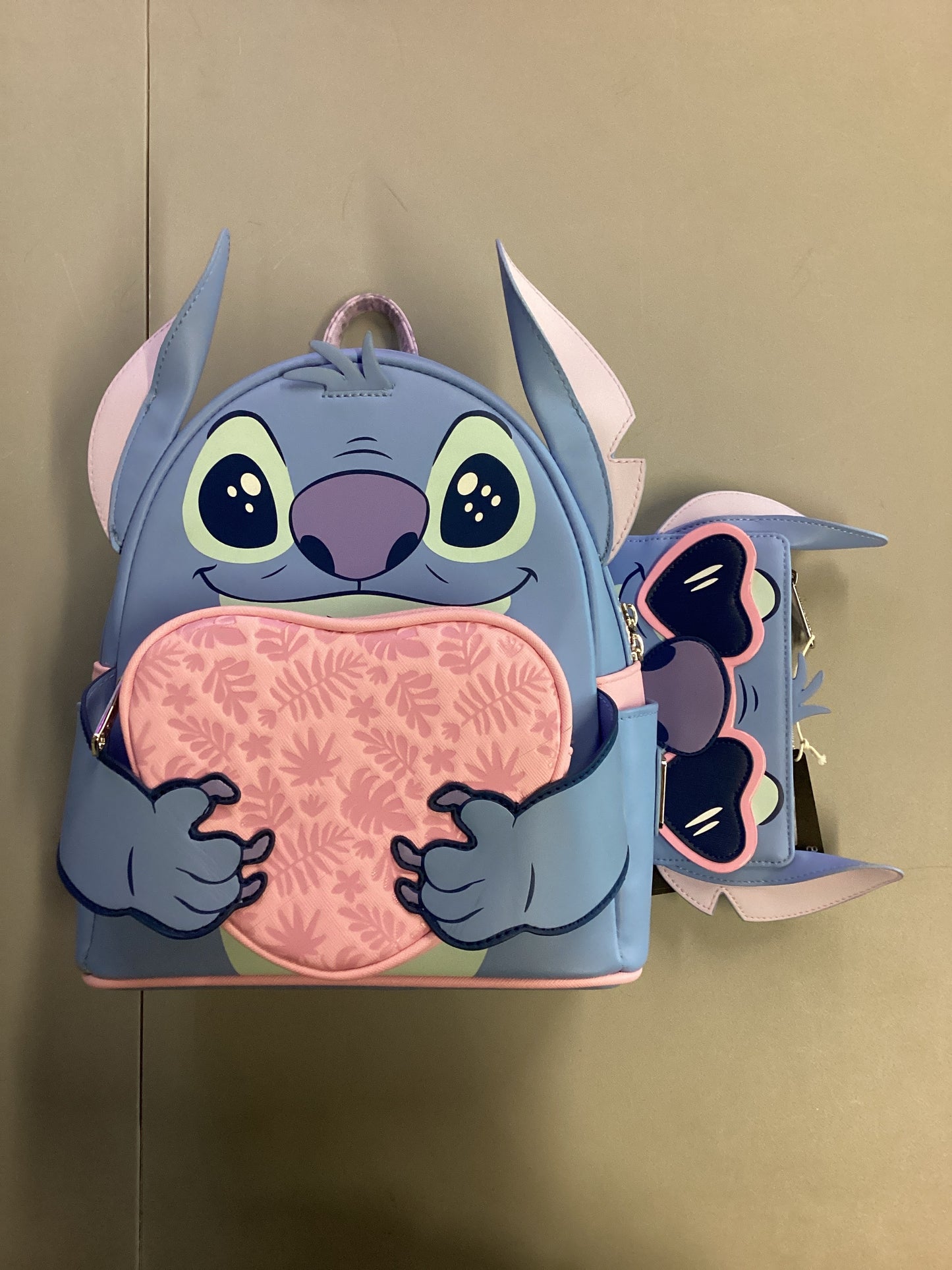 Lilo And Stitch Stitch Hearts Loungefly Mini Backpack And Wallet