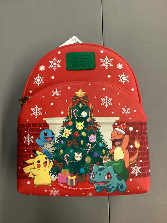 Pokemon Christmas Tree Loungefly Mini Backpack