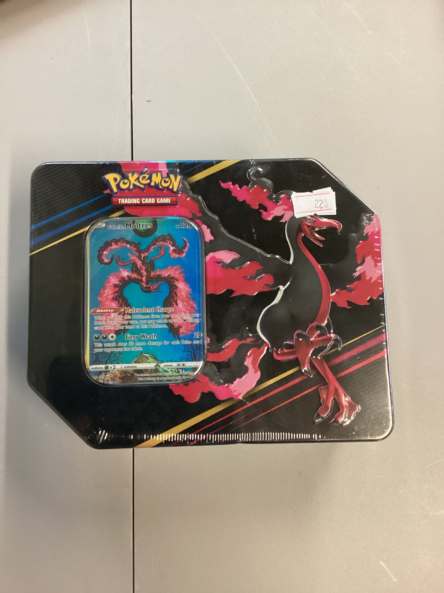Pokemon Crown Zenith Galarian Moltres Tin