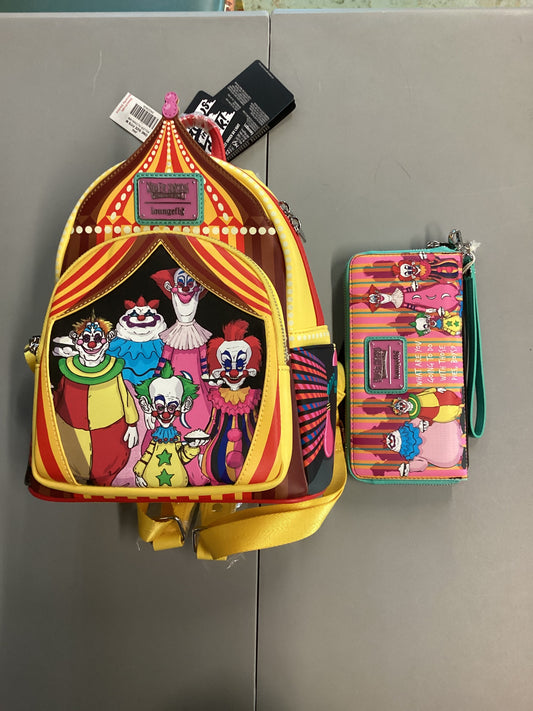 Killer Klowns From Outer Space Loungefly Mini Backpack And Wallet