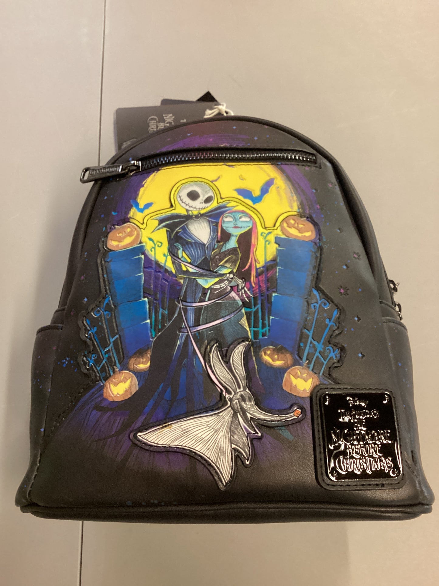 The Nightmare Before Christmas Jack And Sally Moon Glow In The Dark Loungefly Mini Backpack