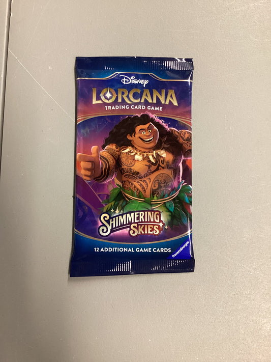Disney Lorcana Trading Card Game Shimmering Skies Sealed Booster Pack