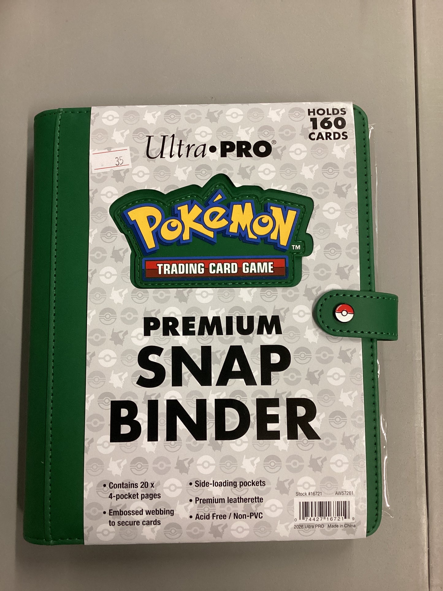 Ultra Pro Pokemon Premium Snap Binder 4 Pocket Green